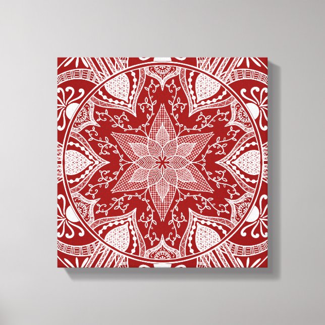 Toile Raspberry Mandala (Recto)