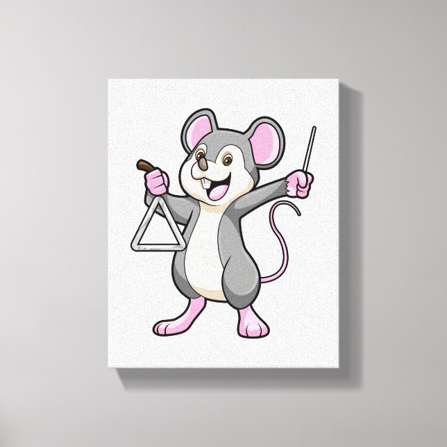 Toile Rat à Musique avec Triangel (Recto)