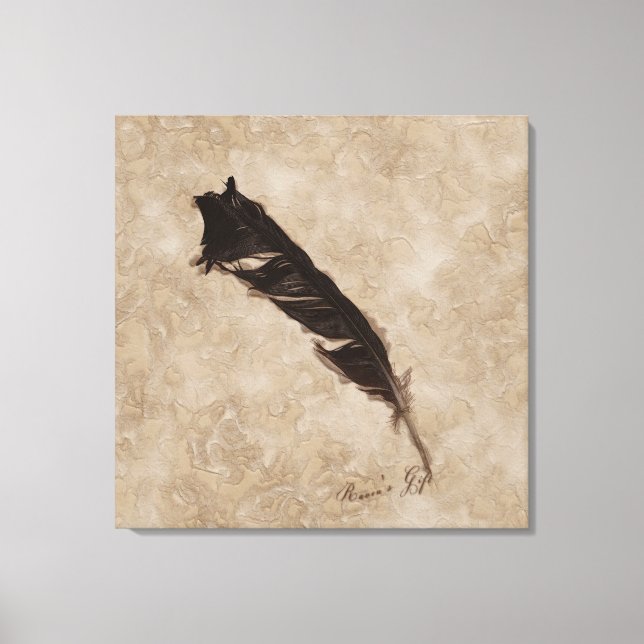 Toile Raven's Feather Bird-lover Crow design (Recto)
