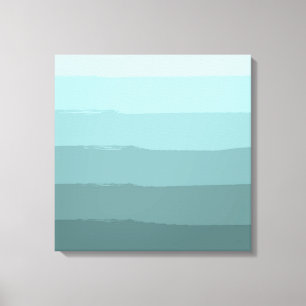 Toile Rayures abstraites de Teal d'Aqua
