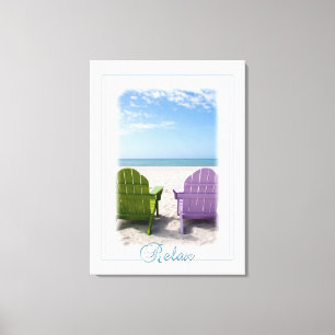 Toile Réalisation au bord de la plage