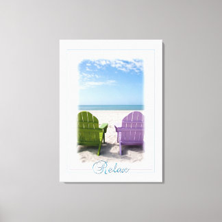 Toile Réalisation au bord de la plage