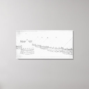 Toile Reconstruction des tombeaux étrusques à Tarquinia