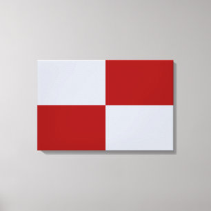 Toile Rectangles rouge et gris