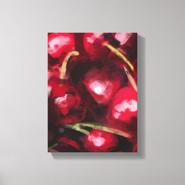 Toile Red Cherry Painting - Still-Life Illustration (Recto)