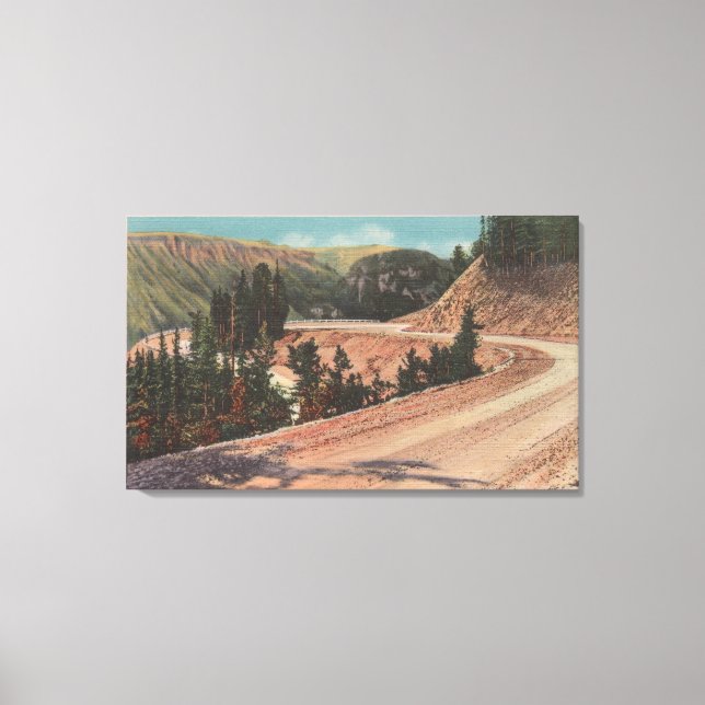 Toile Red Lodge, MT - Vue sur Mae West Curve (Recto)