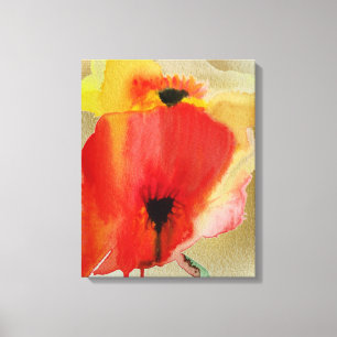 Toile Red Poppies art original