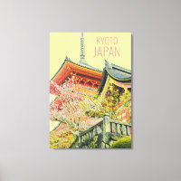 Red Shrine cerisier poster de voyage Japon