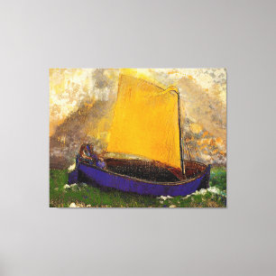 Toile Redon - Le mystérieux Bateau,