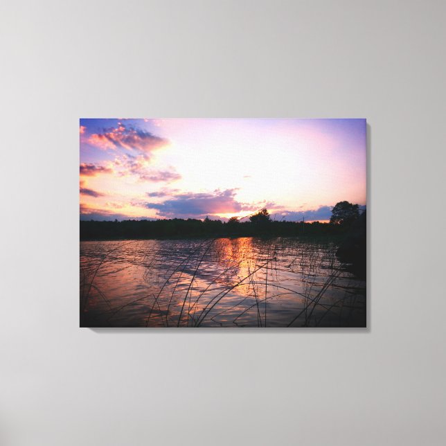 Toile Réflexions sur le coucher du soleil (Recto)