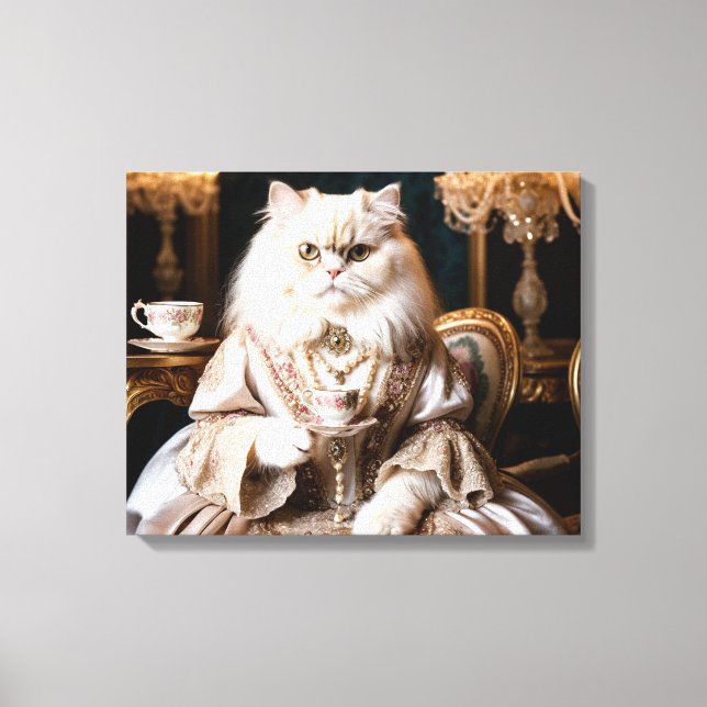 Toile Regal Cat in Gown (Recto)