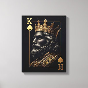 Toile Regal Gold King of Spades Art Print
