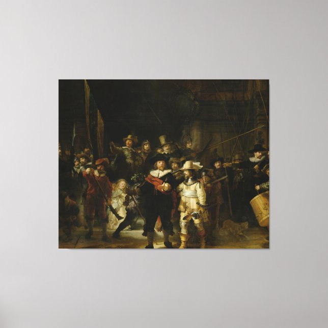Toile Regarder la nuit, Rembrandt van Rijn (Recto)