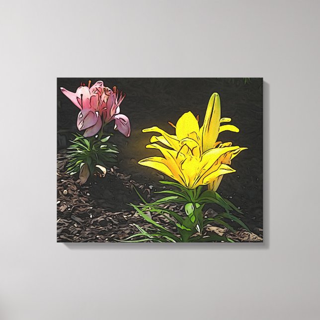 Toile regarder les fleurs (Recto)