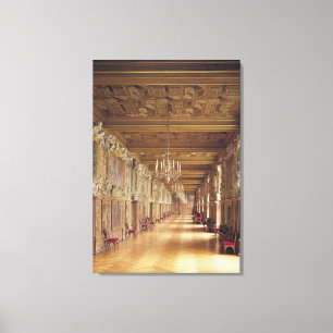 Toile Regardez en bas de la longueur de la galerie de