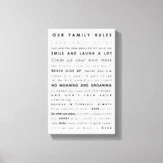 Toile Règles de famille