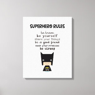 Toile Règles de super-héros