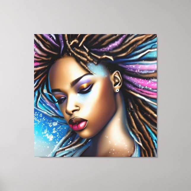 Toile Reine des neiges Melanin Black Girl Magic Sista Fe (Recto)