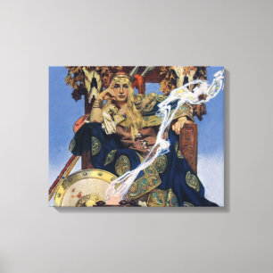 Toile Reine Maeve Princesse Guerrière Art Fantastique