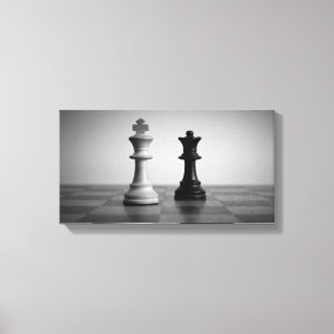 Toile Reine noire et un Roi blanc Artistic Photo