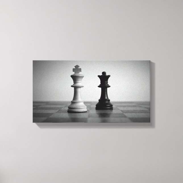 Toile Reine noire et un roi blanc Photo artistique (Recto)