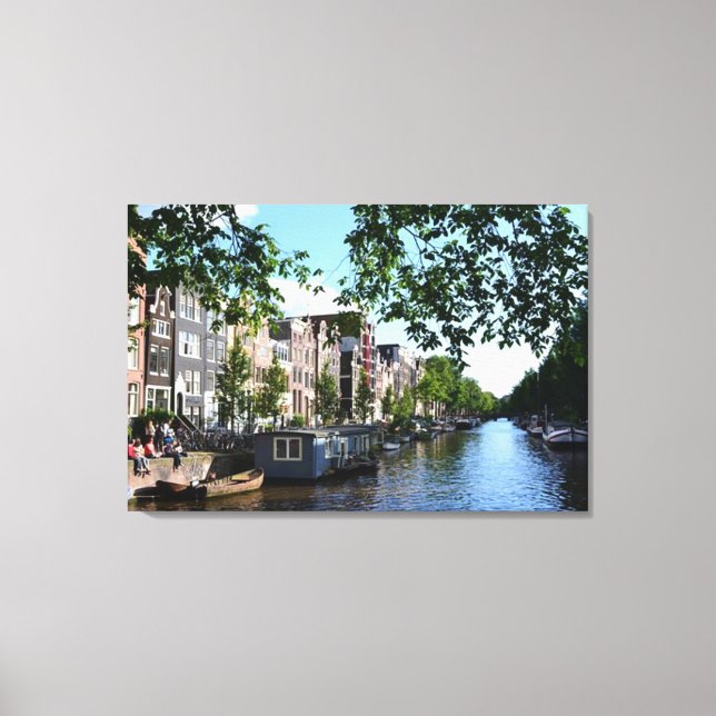 Toile "Relaxant Amsterdam Day" Holland Canvas Wall Art (Recto)
