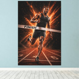Toile Relentless Velocity – Sprint Victory Canvas Print