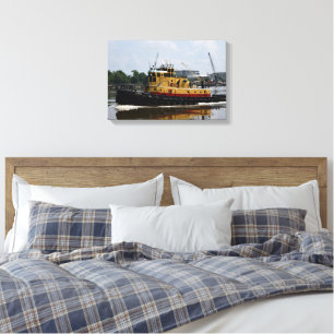 Toile Remorqueur travaillant sur la rivière