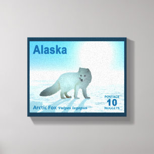 Toile Renard arctique - Alaska Postage