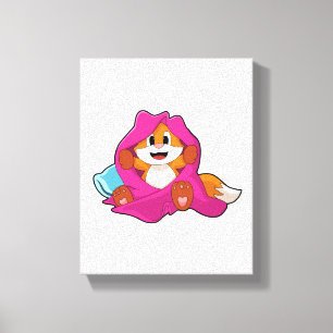 Toile Renard avec Coussin et couverture