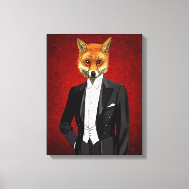 Toile Renard En Costume De Soirée, Portrait (Recto)