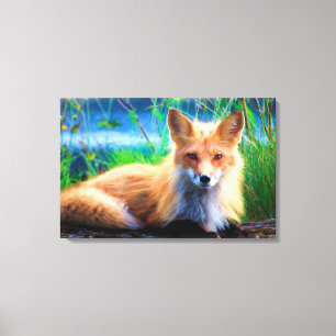 Toile Renard rouge