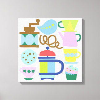 TOILE RENCONTRONS-NOUS POUR L'IMPRESSION DE CAFÉ