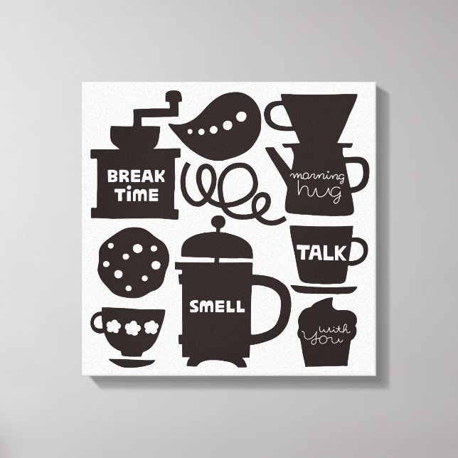 TOILE RENCONTRONS-NOUS POUR L'IMPRESSION DE CAFÉ (Recto)