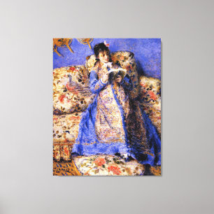 Toile Renoir - Camille Monet Lecture, célèbre peinture,