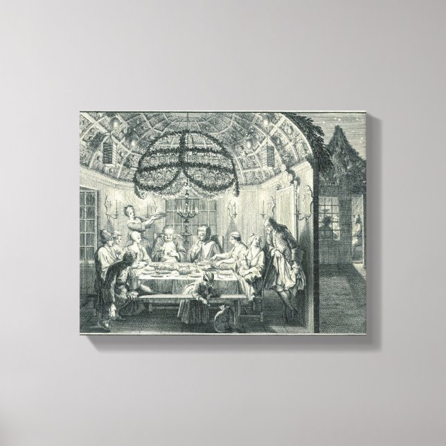 Toile Repas juif pendant la fête des Tabernacles, i (Recto)