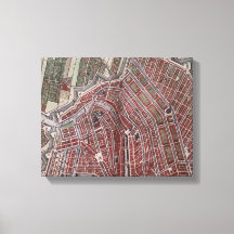 Réplique carte de la ville d'Amsterdam 1652
