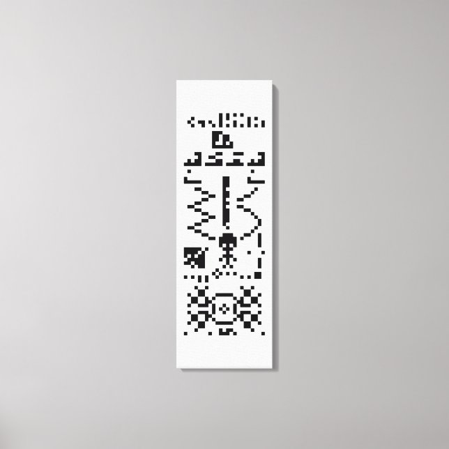 Toile Réponse du message binaire Arecibo (Recto)