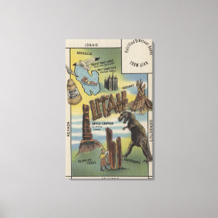 Toile Représentation des sites à voir dans UtahUtah