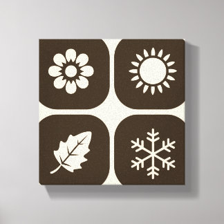 Toile Représentation minimaliste des quatre saisons