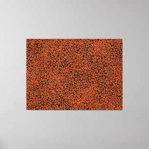Toile Réseau complexe - orange sur noir