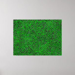 Toile Réseau complexe - Vert sur Noir