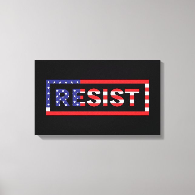 Toile RÉSISTER | Drapeau des États-Unis (Recto)