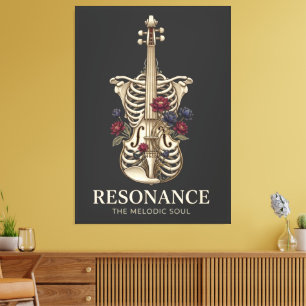 Toile Résonance - Anatomie Cage thoracique Violon Âme Mu