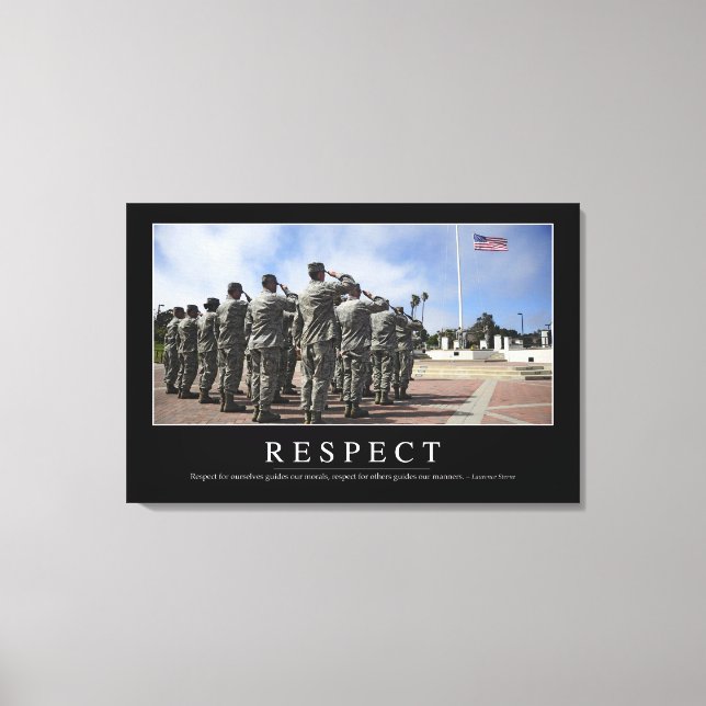 Toile Respect : Citation Inspirationnelle 2 (Recto)