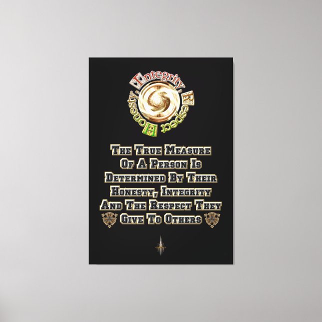 Toile Respect de l'intégrité honnêteté MXT (Recto)