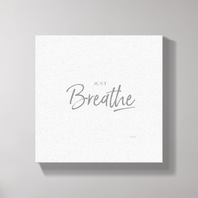 Toile Respire juste la citation de méditation de Yoga (Recto)