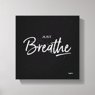 Toile Respirez juste la citation de méditation de yoga