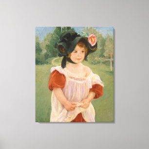 Toile Ressort : Margot se tenant dans un jardin 1900