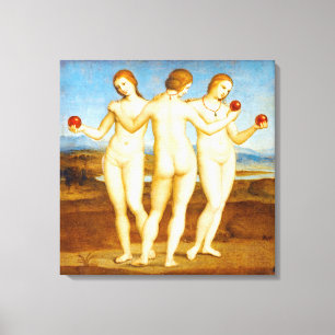 Toile Restauré Raphael Classic Les Trois Graces Peinture